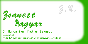zsanett magyar business card